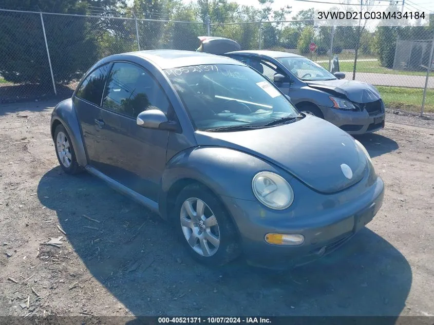 3VWDD21C03M434184 2003 Volkswagen New Beetle Glx