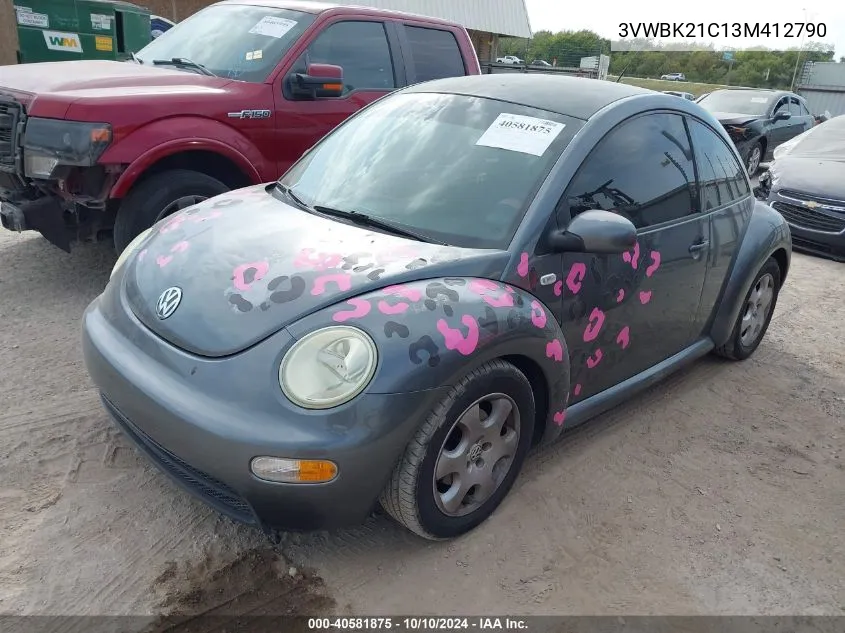 2003 Volkswagen New Beetle Gl VIN: 3VWBK21C13M412790 Lot: 40581875