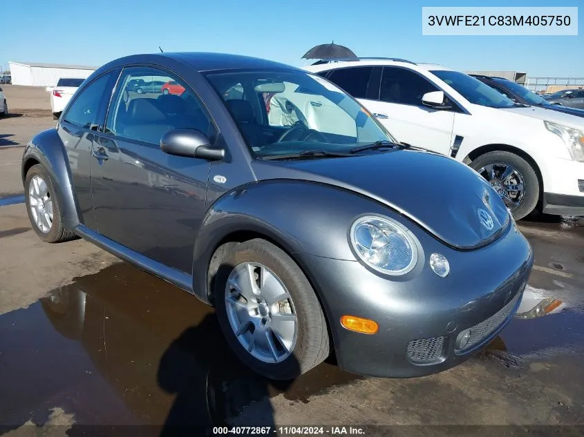 2003 Volkswagen New Beetle Turbo S VIN: 3VWFE21C83M405750 Lot: 40772867