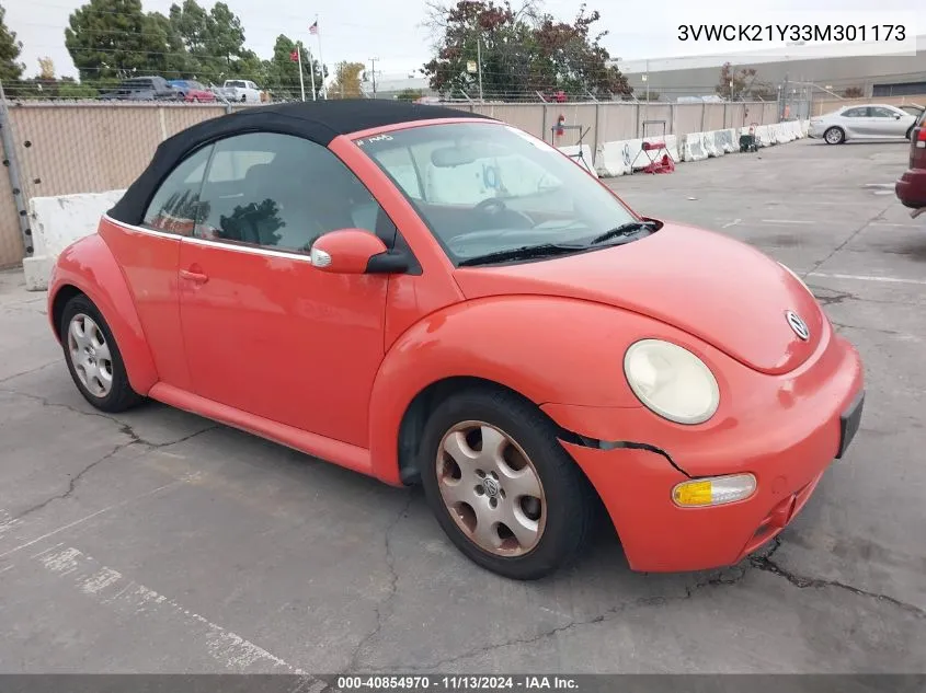 2003 Volkswagen New Beetle Gls VIN: 3VWCK21Y33M301173 Lot: 40854970