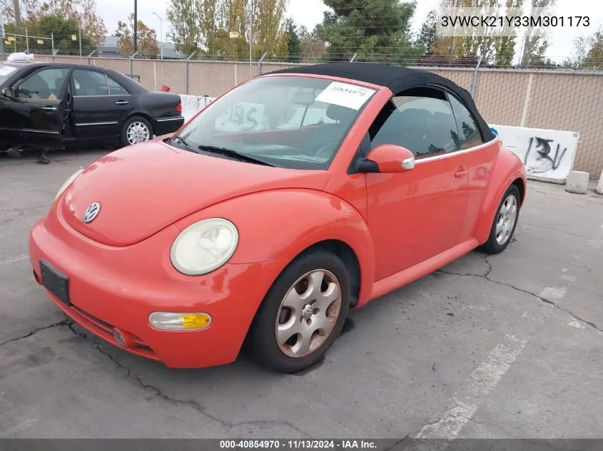 2003 Volkswagen New Beetle Gls VIN: 3VWCK21Y33M301173 Lot: 40854970