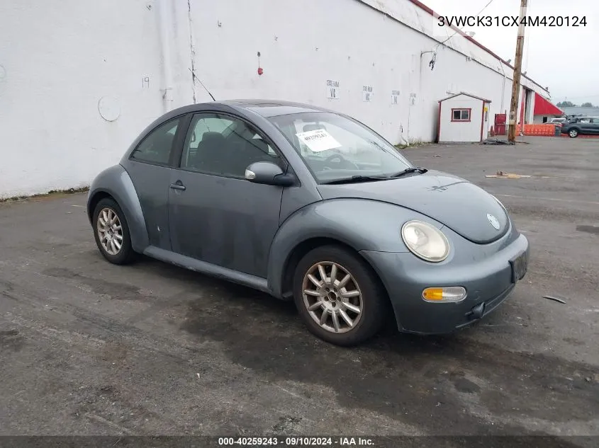 2004 Volkswagen New Beetle Gls VIN: 3VWCK31CX4M420124 Lot: 40259243