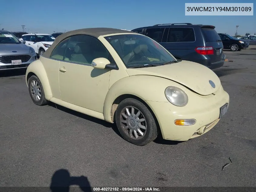 2004 Volkswagen New Beetle Gls VIN: 3VWCM21Y94M301089 Lot: 40272152