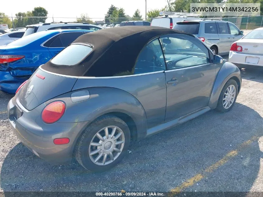 2004 Volkswagen New Beetle Gls VIN: 3VWCM31Y14M342256 Lot: 40290766