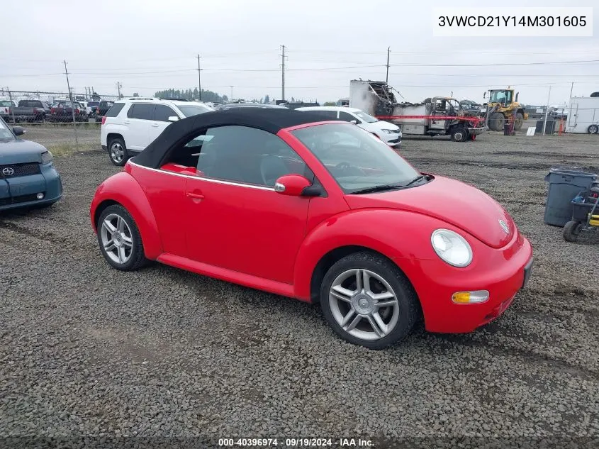 2004 Volkswagen New Beetle Gls 1.8T VIN: 3VWCD21Y14M301605 Lot: 40396974