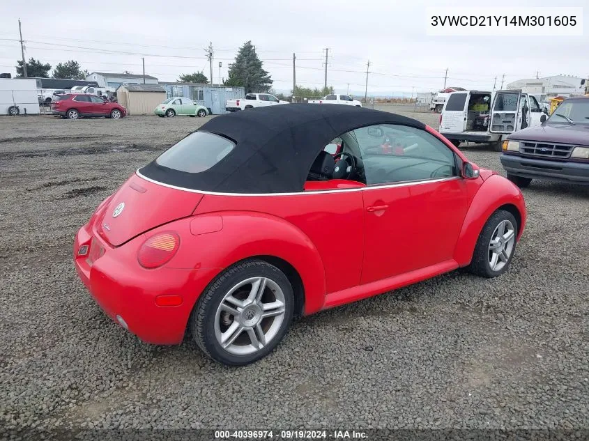 2004 Volkswagen New Beetle Gls 1.8T VIN: 3VWCD21Y14M301605 Lot: 40396974