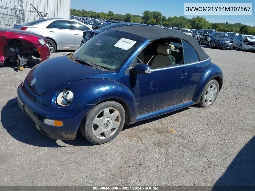 2004 Volkswagen New Beetle Gls VIN: 3VWCM21Y54M307567 Lot: 40446990