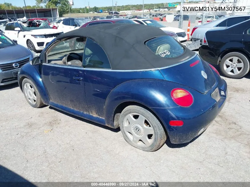 3VWCM21Y54M307567 2004 Volkswagen New Beetle Gls