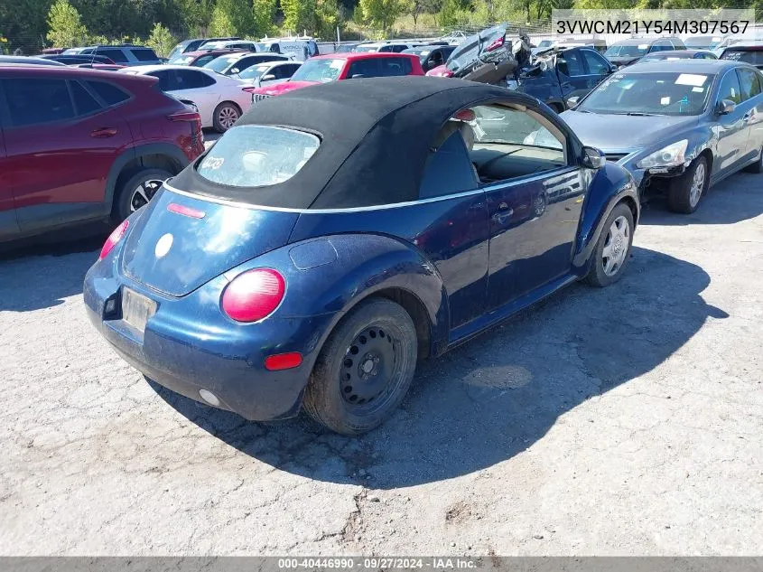 3VWCM21Y54M307567 2004 Volkswagen New Beetle Gls