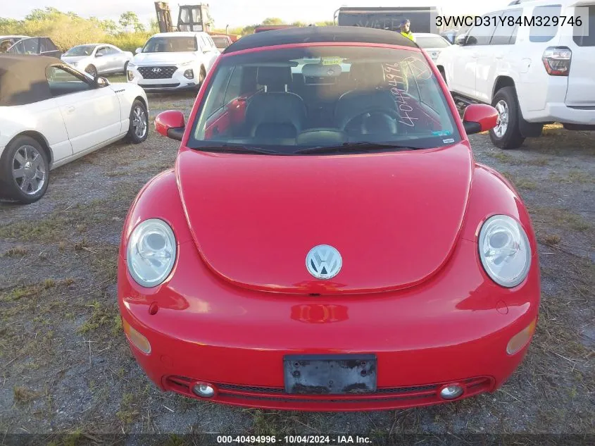 2004 Volkswagen New Beetle Gls 1.8T VIN: 3VWCD31Y84M329746 Lot: 40494996