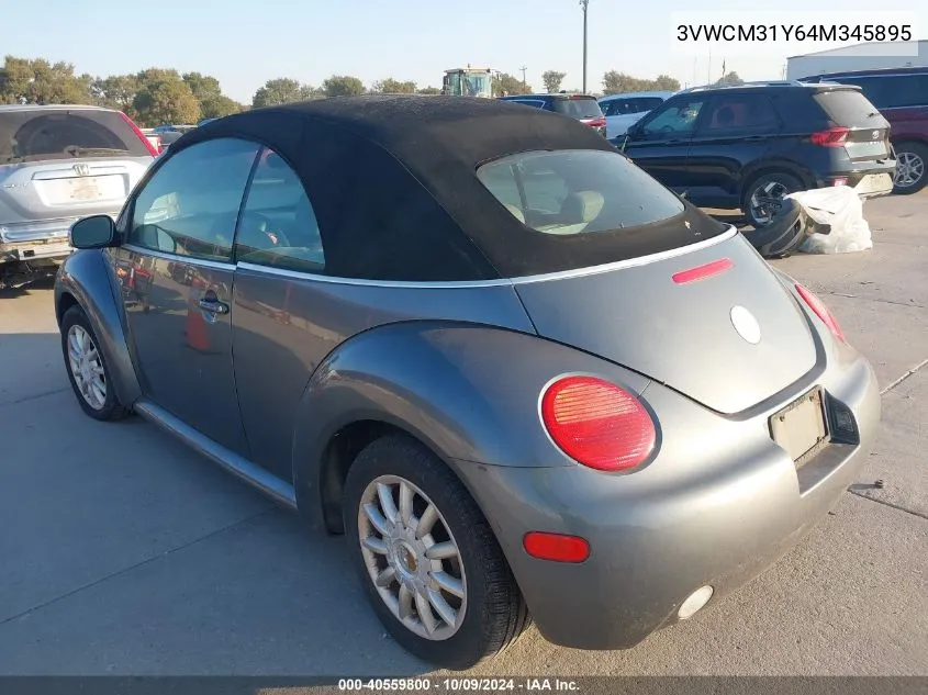 2004 Volkswagen New Beetle Gls VIN: 3VWCM31Y64M345895 Lot: 40559800