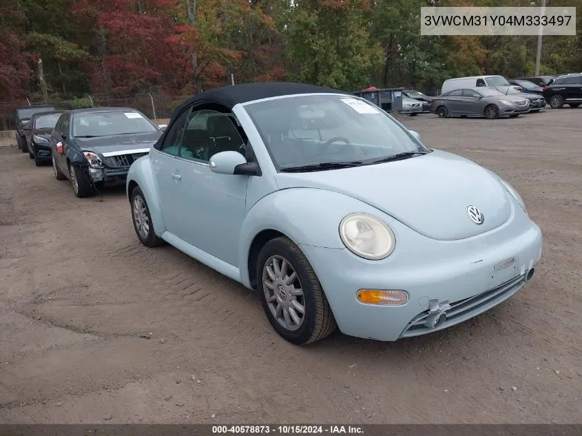 2004 Volkswagen New Beetle Gls VIN: 3VWCM31Y04M333497 Lot: 40578873