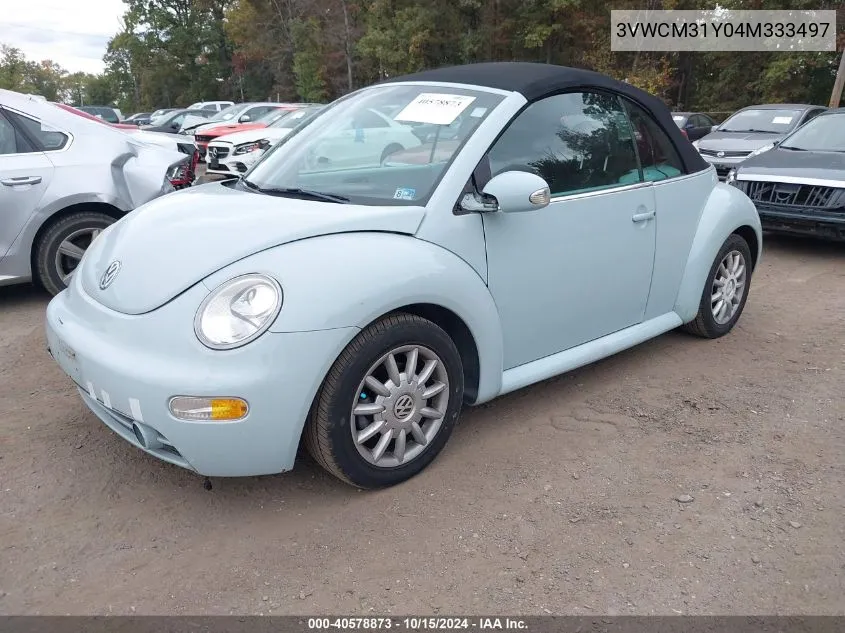 2004 Volkswagen New Beetle Gls VIN: 3VWCM31Y04M333497 Lot: 40578873