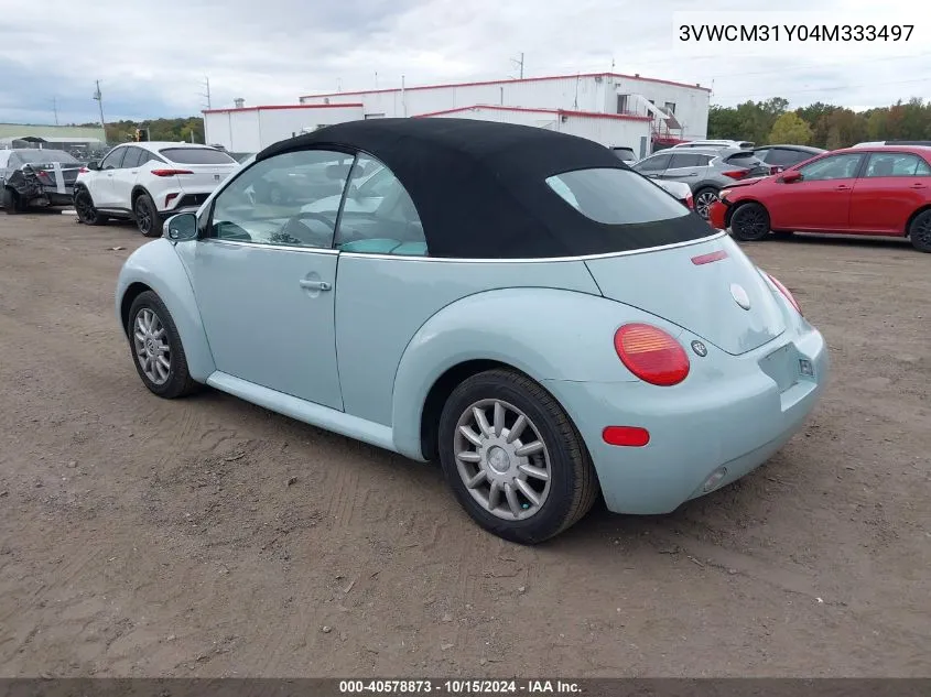 2004 Volkswagen New Beetle Gls VIN: 3VWCM31Y04M333497 Lot: 40578873