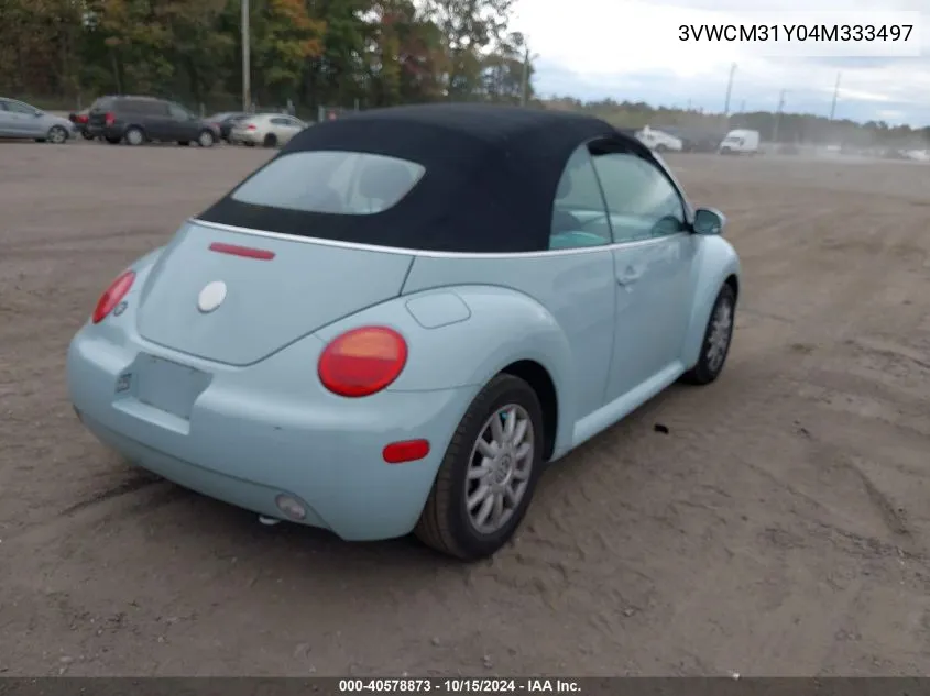 2004 Volkswagen New Beetle Gls VIN: 3VWCM31Y04M333497 Lot: 40578873