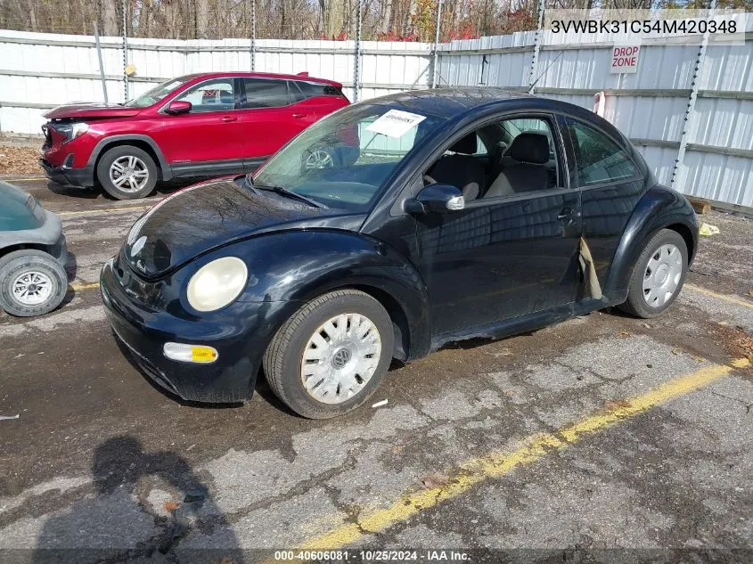 2004 Volkswagen New Beetle Gl VIN: 3VWBK31C54M420348 Lot: 40606081