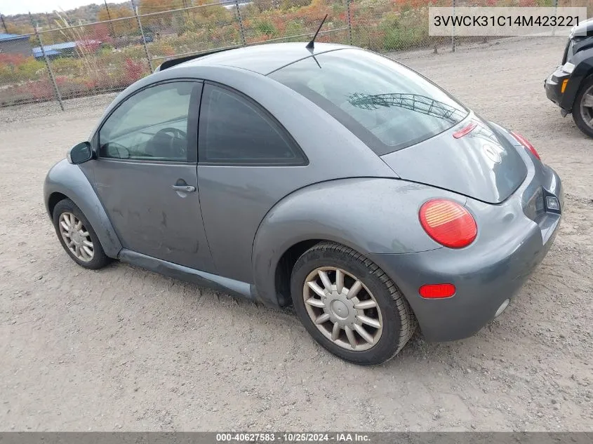 2004 Volkswagen New Beetle Gls 2.0L VIN: 3VWCK31C14M423221 Lot: 40627583