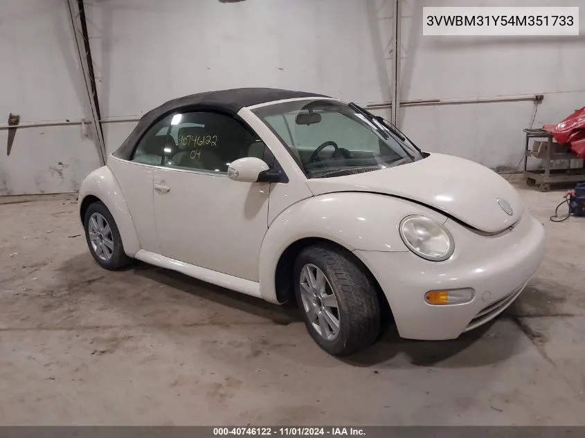 2004 Volkswagen New Beetle Gl VIN: 3VWBM31Y54M351733 Lot: 40746122