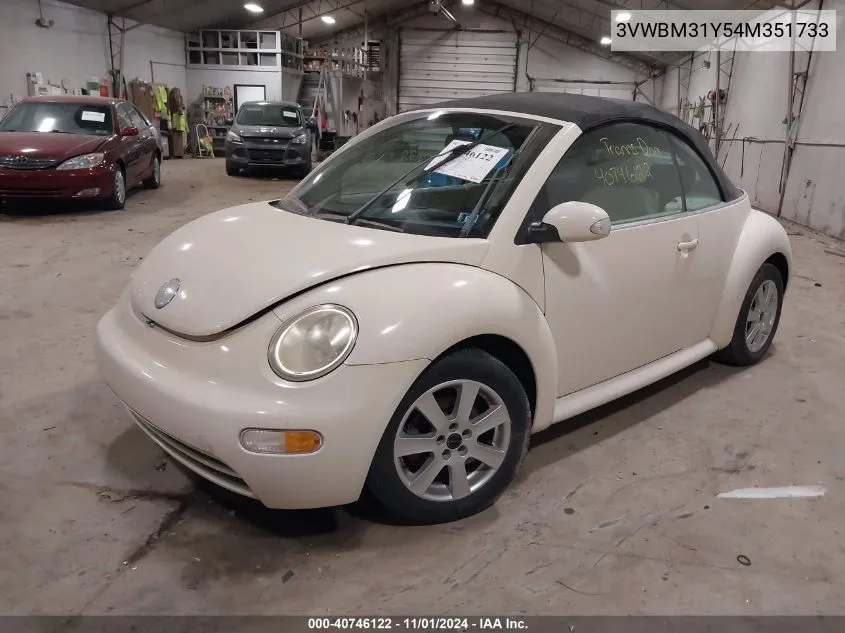 2004 Volkswagen New Beetle Gl VIN: 3VWBM31Y54M351733 Lot: 40746122