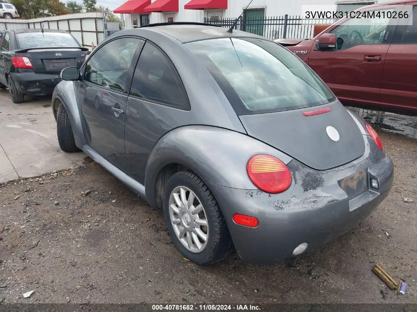 2004 Volkswagen New Beetle Gls 2.0L VIN: 3VWCK31C24M410266 Lot: 40781682