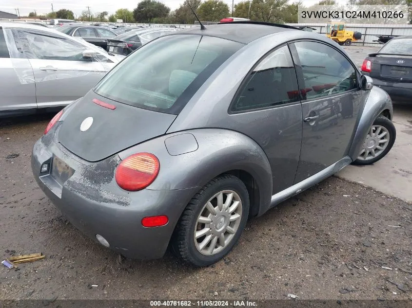 2004 Volkswagen New Beetle Gls 2.0L VIN: 3VWCK31C24M410266 Lot: 40781682