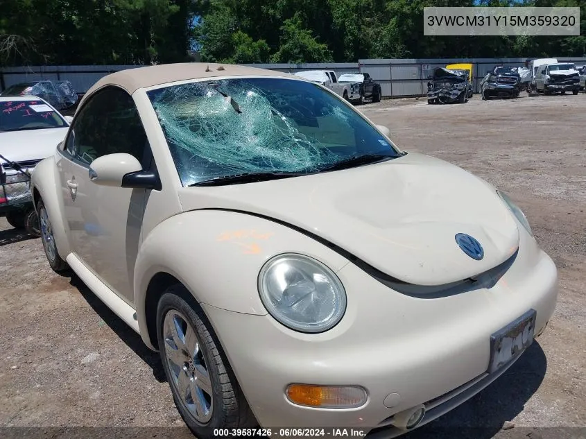 2005 Volkswagen New Beetle Gls VIN: 3VWCM31Y15M359320 Lot: 39587426