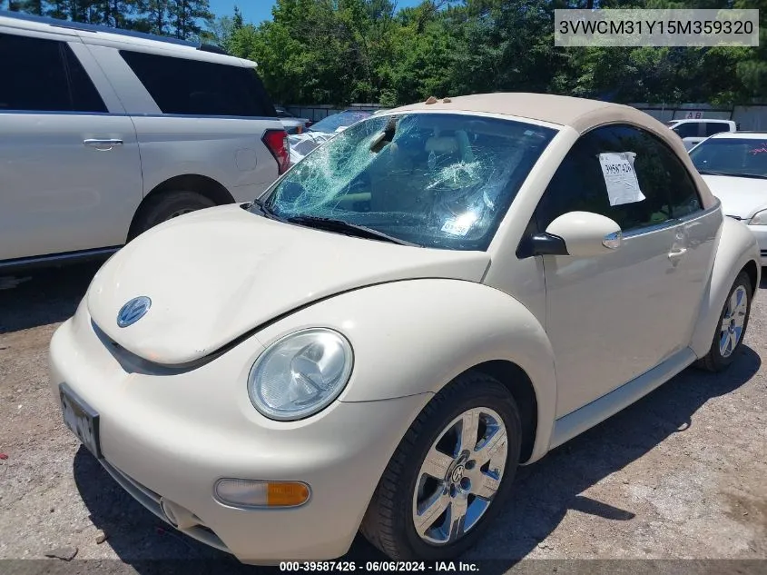 2005 Volkswagen New Beetle Gls VIN: 3VWCM31Y15M359320 Lot: 39587426