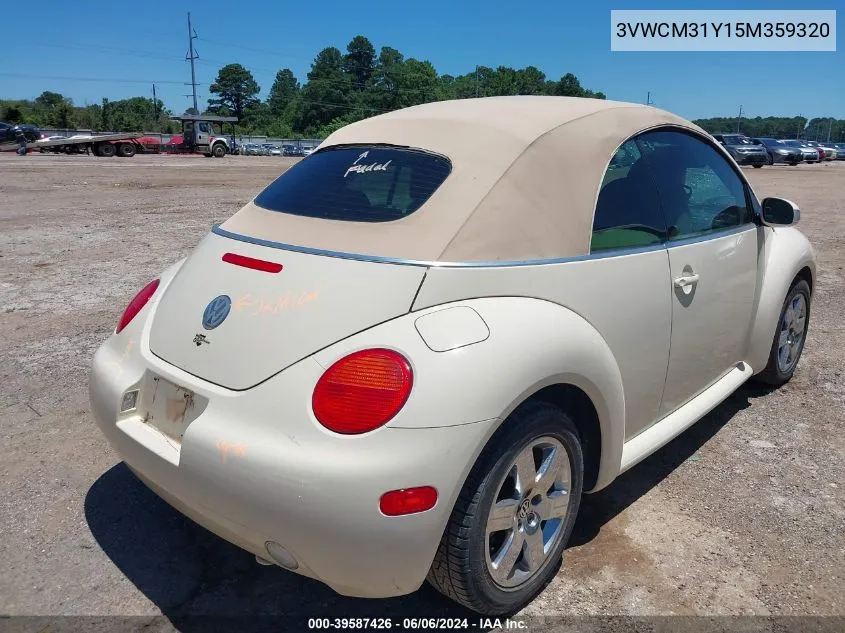 3VWCM31Y15M359320 2005 Volkswagen New Beetle Gls