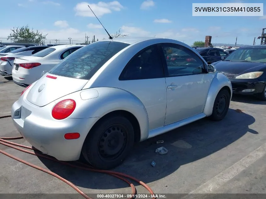 2005 Volkswagen New Beetle Gl VIN: 3VWBK31C35M410855 Lot: 40327934