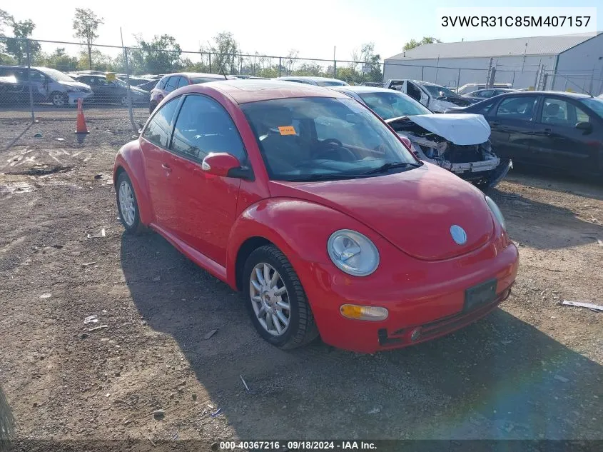 2005 Volkswagen New Beetle Gls Tdi VIN: 3VWCR31C85M407157 Lot: 40367216