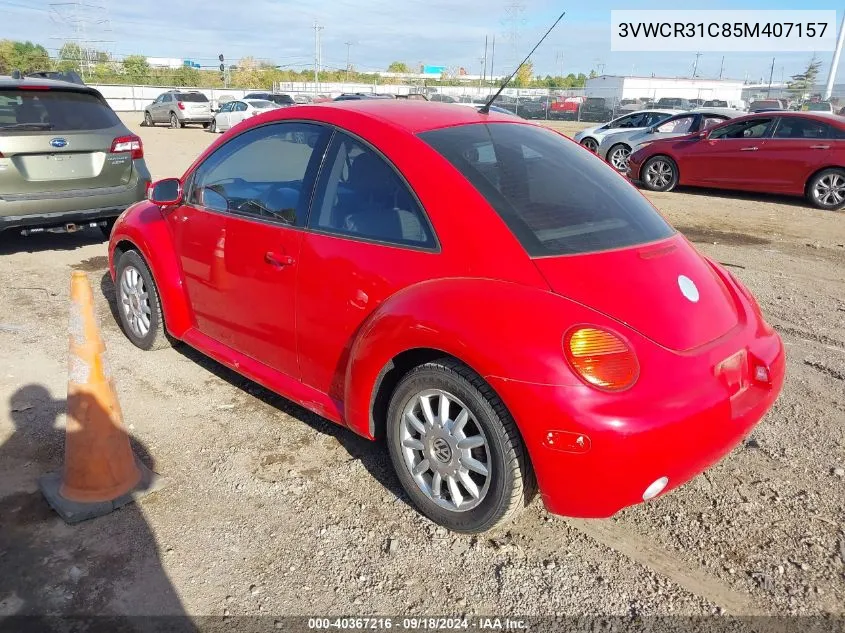 2005 Volkswagen New Beetle Gls Tdi VIN: 3VWCR31C85M407157 Lot: 40367216