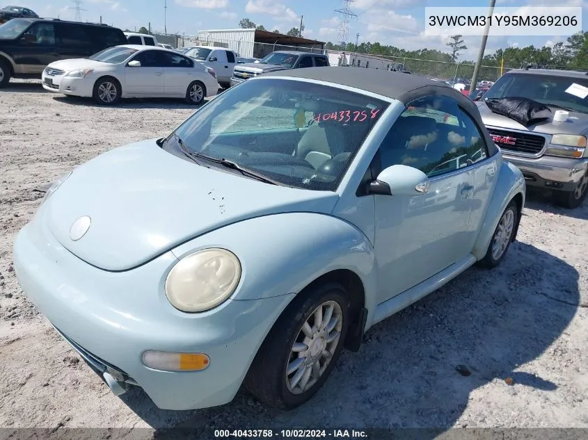 2005 Volkswagen New Beetle Gls VIN: 3VWCM31Y95M369206 Lot: 40433758