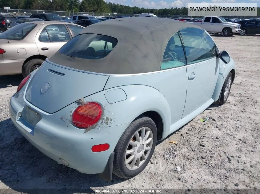 2005 Volkswagen New Beetle Gls VIN: 3VWCM31Y95M369206 Lot: 40433758