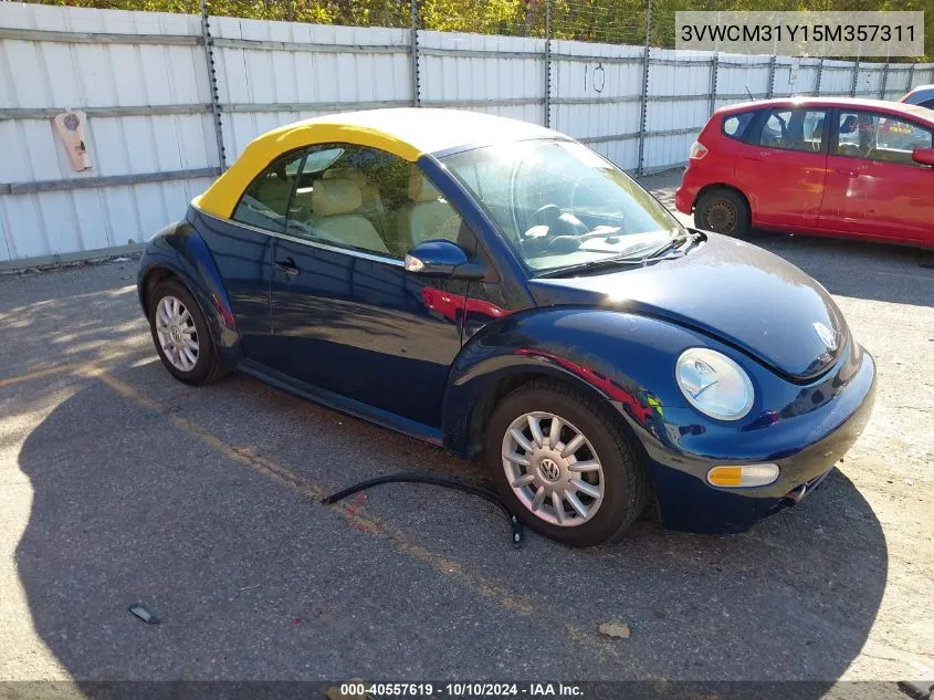 2005 Volkswagen New Beetle Gls VIN: 3VWCM31Y15M357311 Lot: 40557619