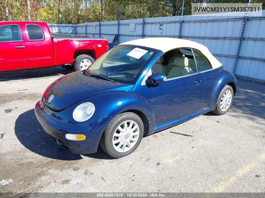 2005 Volkswagen New Beetle Gls VIN: 3VWCM31Y15M357311 Lot: 40557619