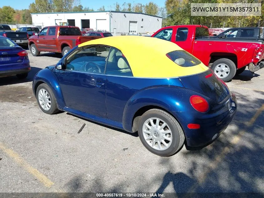 2005 Volkswagen New Beetle Gls VIN: 3VWCM31Y15M357311 Lot: 40557619