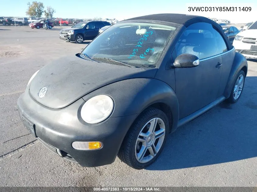 2005 Volkswagen New Beetle Gls 1.8T VIN: 3VWCD31Y85M311409 Lot: 40572383