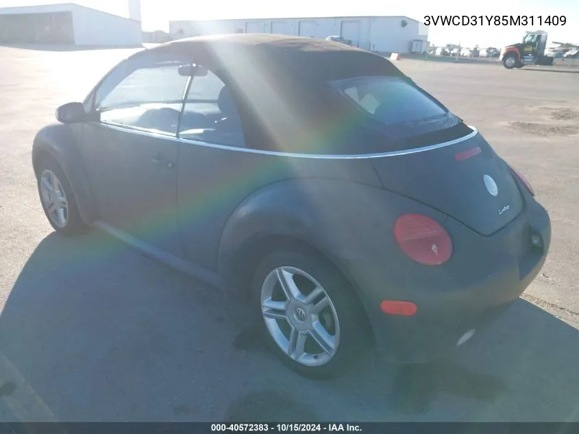 2005 Volkswagen New Beetle Gls 1.8T VIN: 3VWCD31Y85M311409 Lot: 40572383