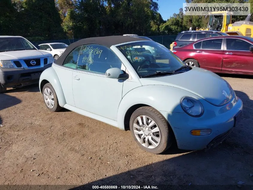 2005 Volkswagen New Beetle Gl VIN: 3VWBM31Y95M303430 Lot: 40580869