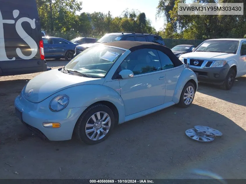 2005 Volkswagen New Beetle Gl VIN: 3VWBM31Y95M303430 Lot: 40580869