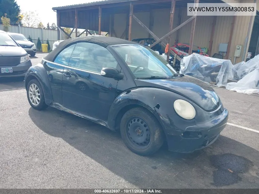 2005 Volkswagen New Beetle Gls VIN: 3VWCM31Y55M300853 Lot: 40632697