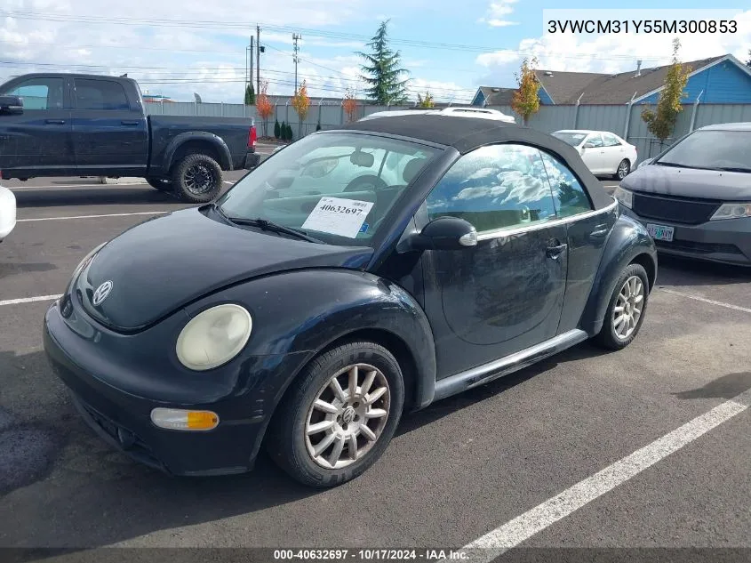 2005 Volkswagen New Beetle Gls VIN: 3VWCM31Y55M300853 Lot: 40632697