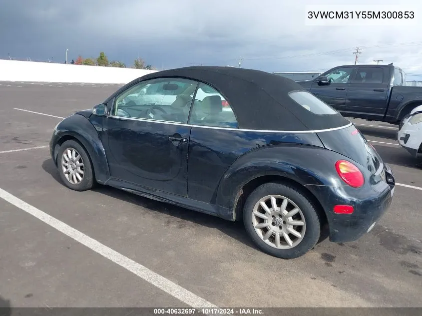 2005 Volkswagen New Beetle Gls VIN: 3VWCM31Y55M300853 Lot: 40632697