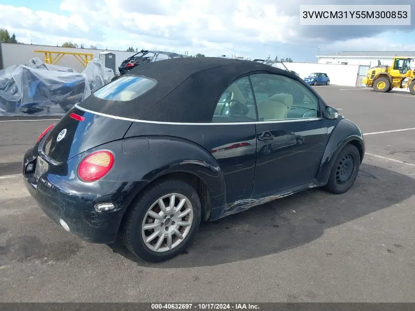 2005 Volkswagen New Beetle Gls VIN: 3VWCM31Y55M300853 Lot: 40632697