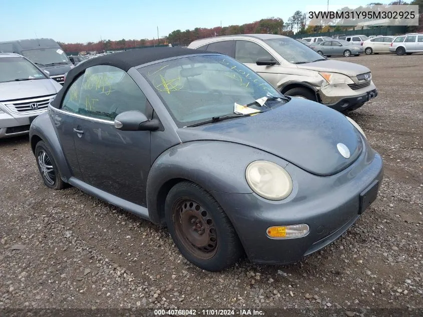 2005 Volkswagen New Beetle Gl VIN: 3VWBM31Y95M302925 Lot: 40768042