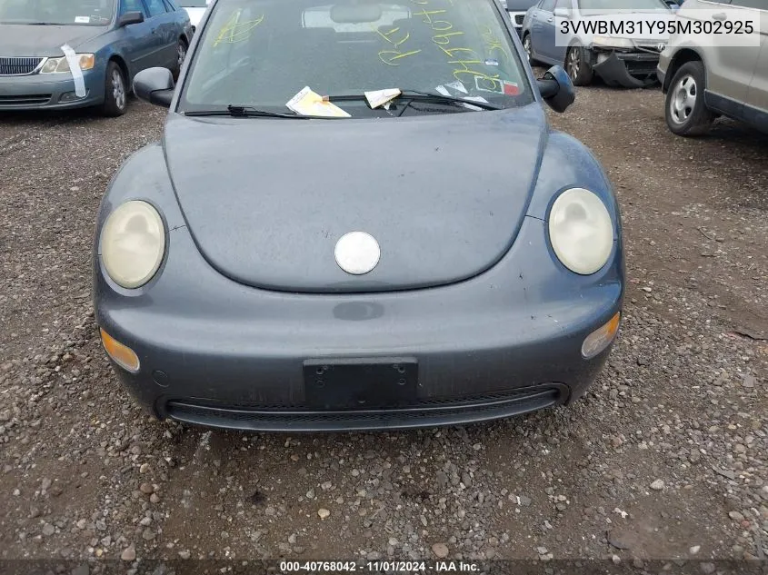 2005 Volkswagen New Beetle Gl VIN: 3VWBM31Y95M302925 Lot: 40768042