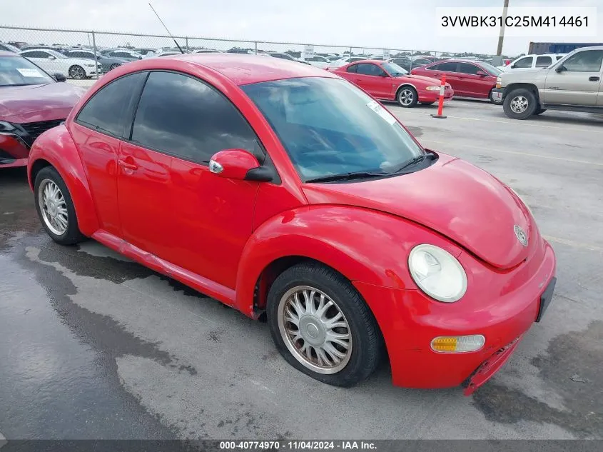 2005 Volkswagen New Beetle Gl VIN: 3VWBK31C25M414461 Lot: 40774970