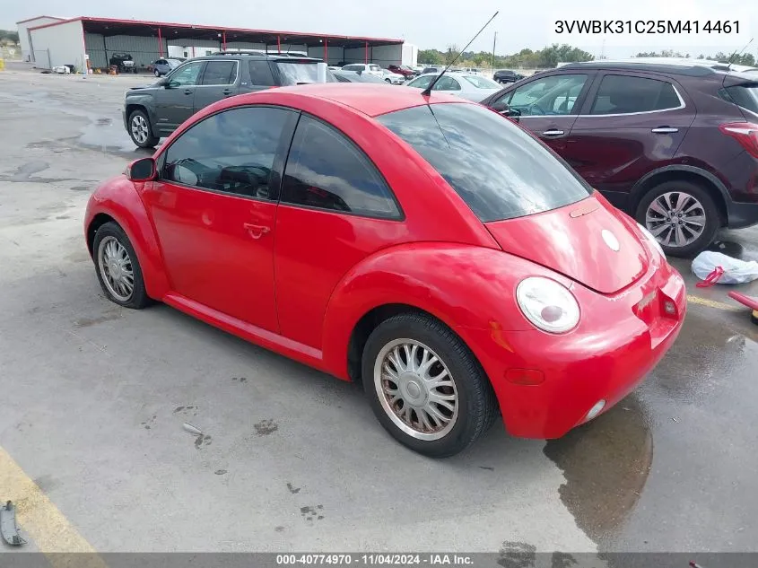 2005 Volkswagen New Beetle Gl VIN: 3VWBK31C25M414461 Lot: 40774970