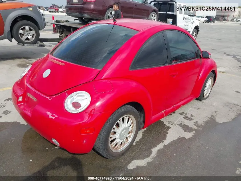 2005 Volkswagen New Beetle Gl VIN: 3VWBK31C25M414461 Lot: 40774970