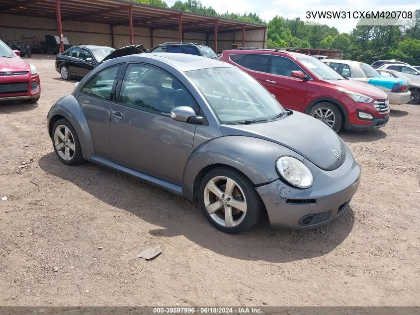 2006 Volkswagen New Beetle 2.5 VIN: 3VWSW31CX6M420708 Lot: 39597996